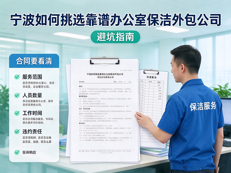 宁波如何挑选靠谱办公室保洁外包公司，避坑指南